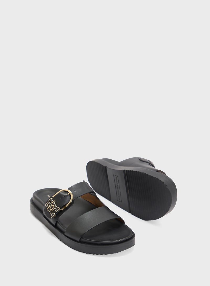 TOMMY HILFIGER Leather Sporty Mule  - Image 3