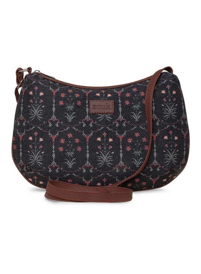 ZOUK حقيبة كتف هيكلية تاج جولداستا النسائية المصنوعة يدويًا من زوك نباتية - Image 1