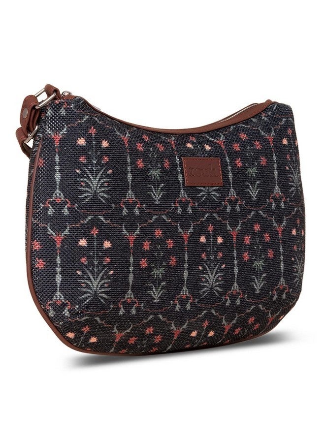 ZOUK حقيبة كتف هيكلية تاج جولداستا النسائية المصنوعة يدويًا من زوك نباتية - Image 2