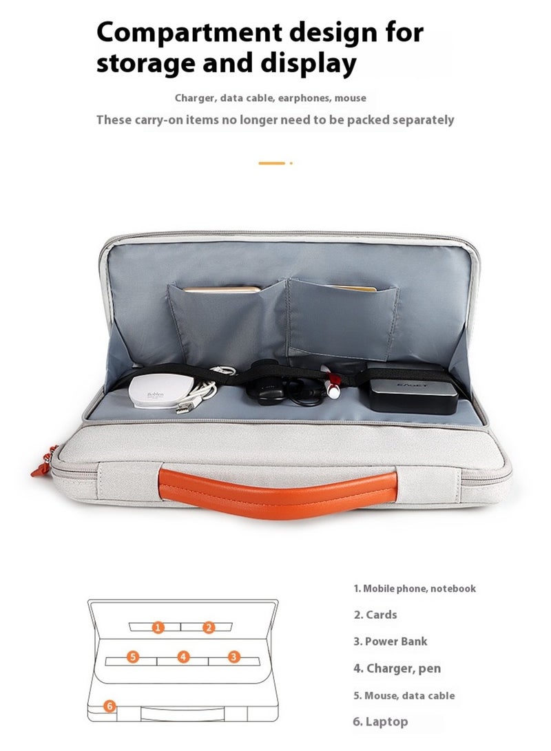 Laptop Bag (14.1 and 15.4) inch, 180° Degree Opening And Closing, Large Capacity Storage, Drop proof And Waterproof Simple Business Computer Bag for Men & Women 39*28*4.5 CM - Black - Image 2