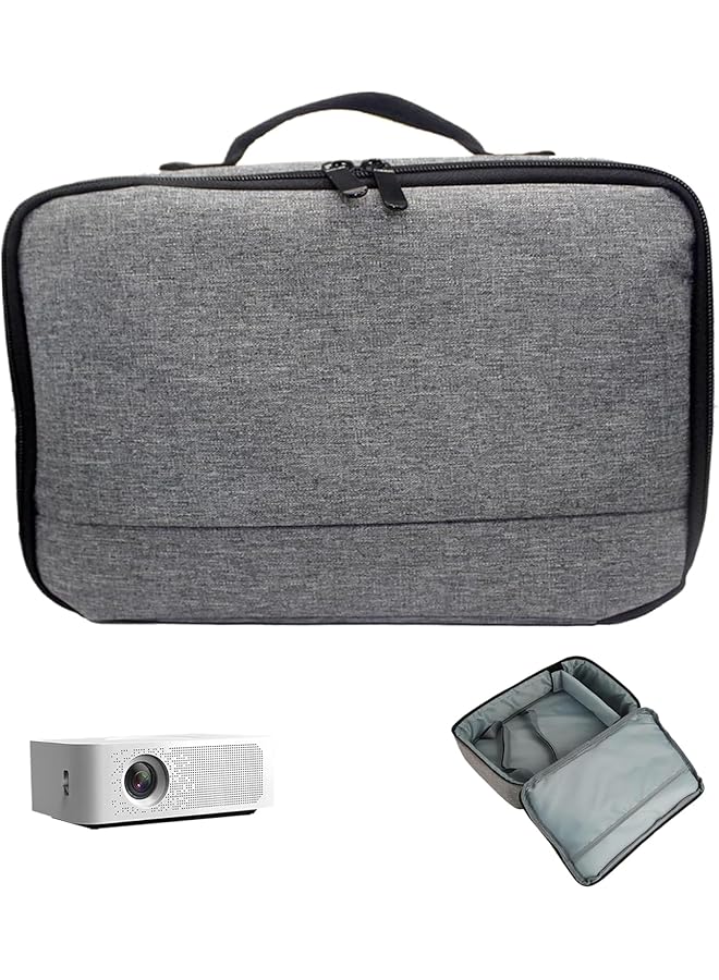 erorex Projector Storage Case Universal Portable Gray Projector Storage Bag Case Universal Carrying Bag Travel Storage Organizer For Projectors And Accessories - Image 3