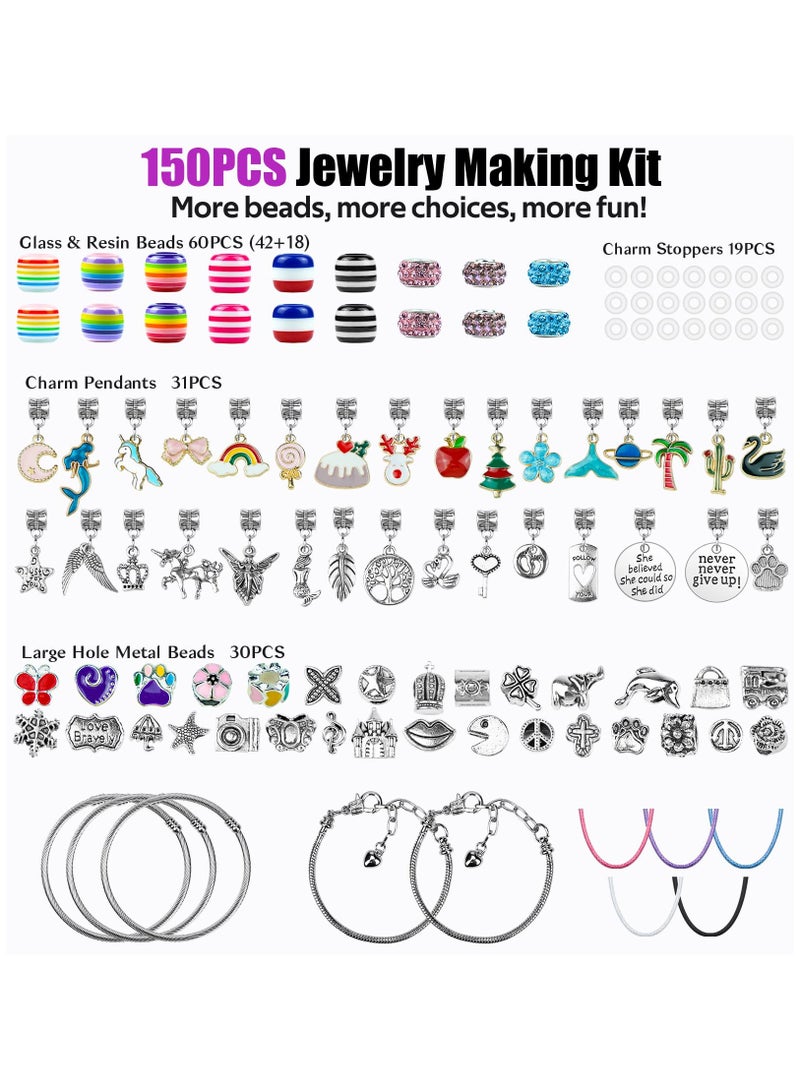 نيبمينينت مجموعة صناعة أساور السحر، مجموعة صنع مجوهرات للألعاب للفتيات، حرفة لهن بتصميم يونيكورن للفتيات من سن 8 إلى 12 سنة، هدايا مثالية للأطفال من 6 إلى 10 سنوات، تلهم الإبداع والخيال والتعبير عن الذات. - Image 2