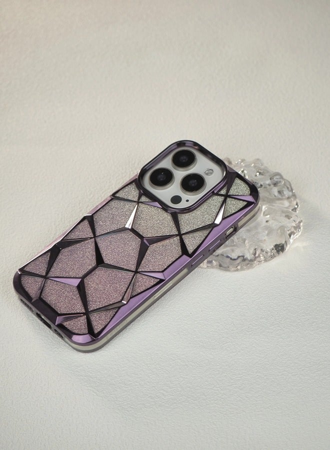 شيبشيب غطاء آيفون 14 برو للتصفيح بتدرج لامع وبراق وشفاف، غطاء آيفون ناعم من مادة TPU مع حماية جذابة للكاميرا، مقاوم للصدمات من الخلف للنساء والفتيات - Image 3