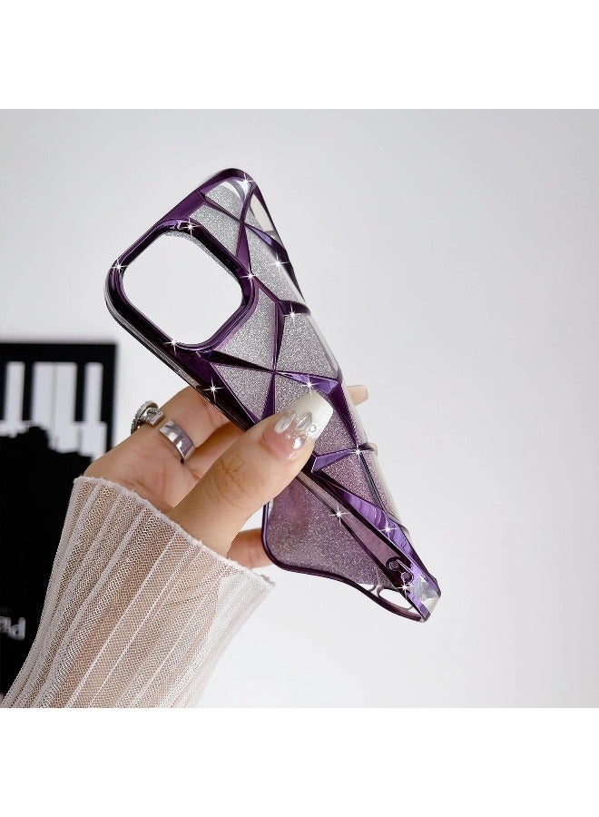 شيبشيب غطاء آيفون 14 برو للتصفيح بتدرج لامع وبراق وشفاف، غطاء آيفون ناعم من مادة TPU مع حماية جذابة للكاميرا، مقاوم للصدمات من الخلف للنساء والفتيات - Image 5