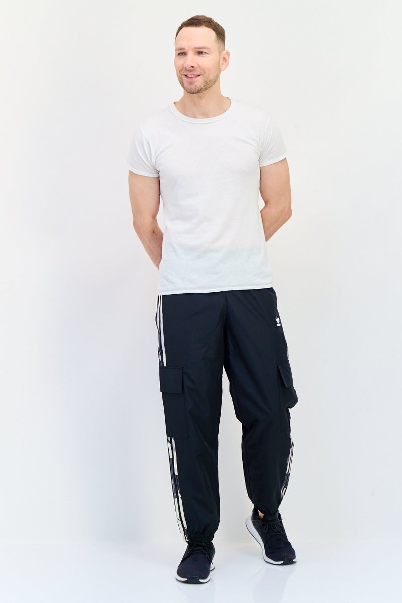 adidas Originals Men Sportswear Fit Outdoor Cargo Pants, Black - Image 4
