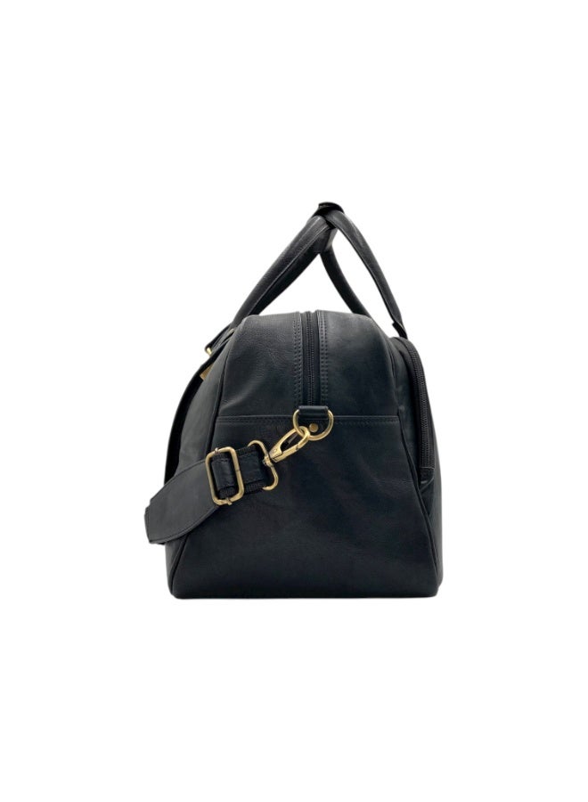 LAVERI LEATHER Sports Gym Bag Travel Duffel Bag with Shoes Compartment and Wet Pocket for Men Women, Large Weekend Overnight Luggage Bag Carry on Bag Yoga Tote Bags - Image 4