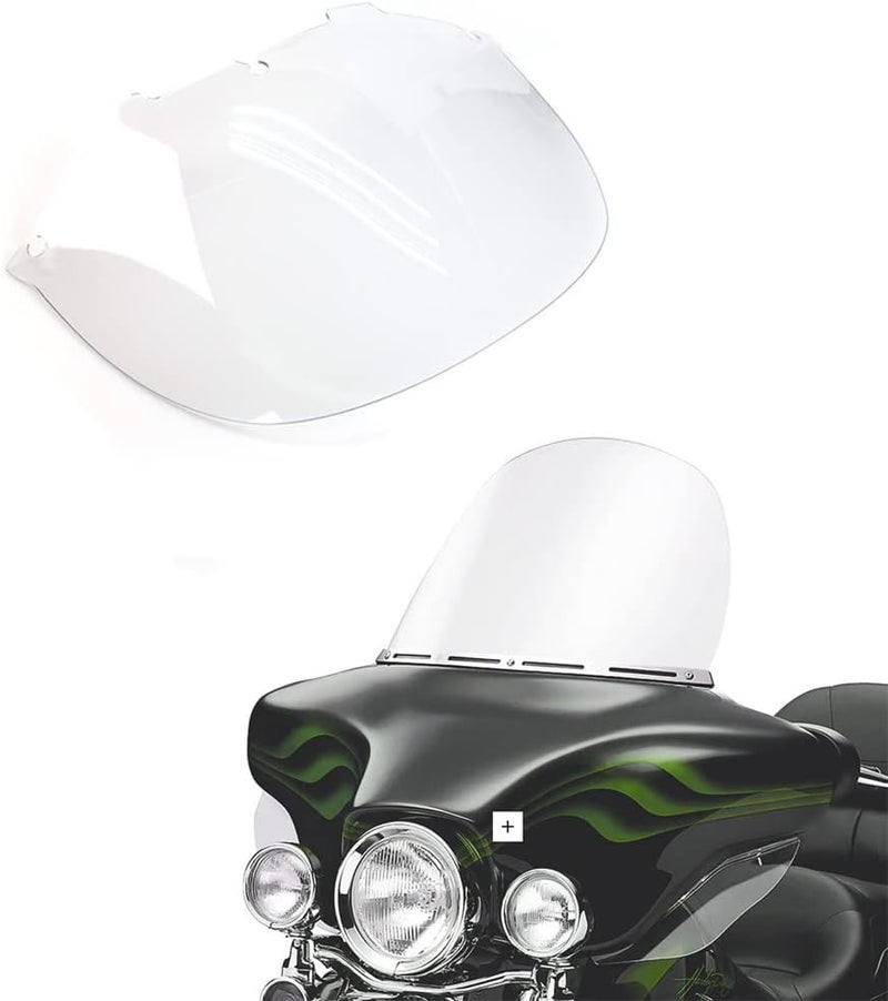 WYNMOTO 13" Clear Windshield Windscreen for 1996-2013 Harley Davidson Touring Models - Image 1