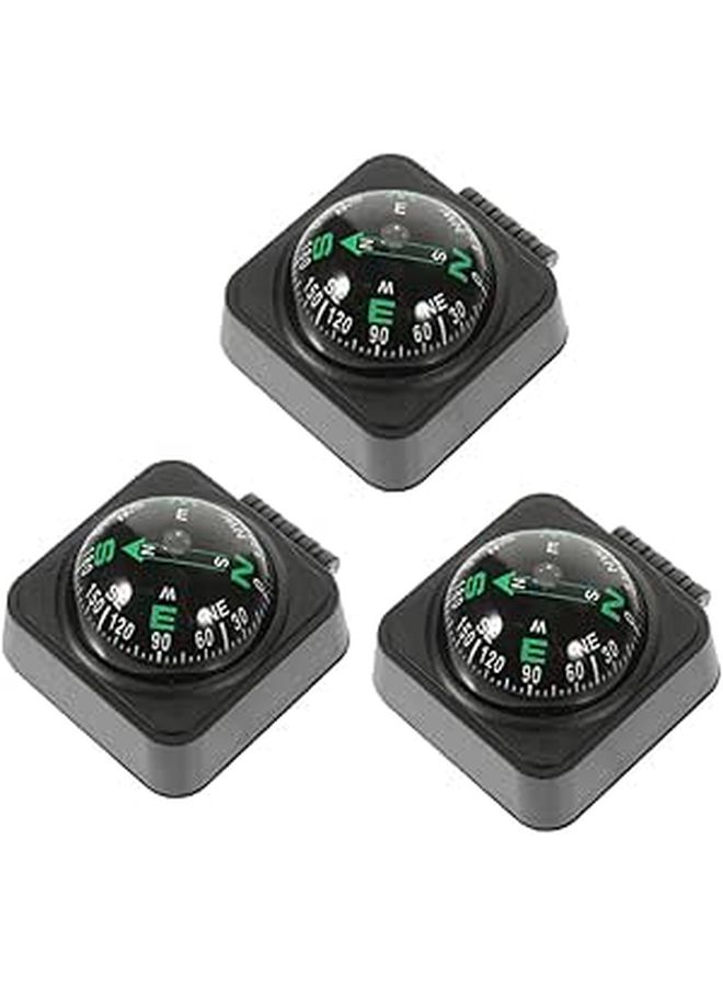 3pcs Adjustable Vehicle Compass Ball Dashboard Mount for Car Navigation Direction - Image 1