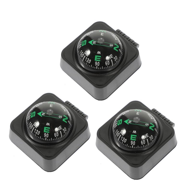 3pcs Adjustable Vehicle Compass Ball Dashboard Mount for Car Navigation Direction - Image 2