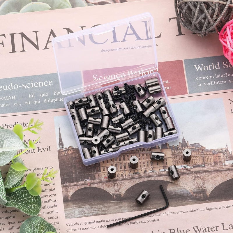 SUBANG 30 Pieces Pin Keepers Pins Locks Pins Backs Locking Clasp Locking Pin Keeper Backs with 3 Wrench All in Storage Case,9mm x 6mm - Image 5