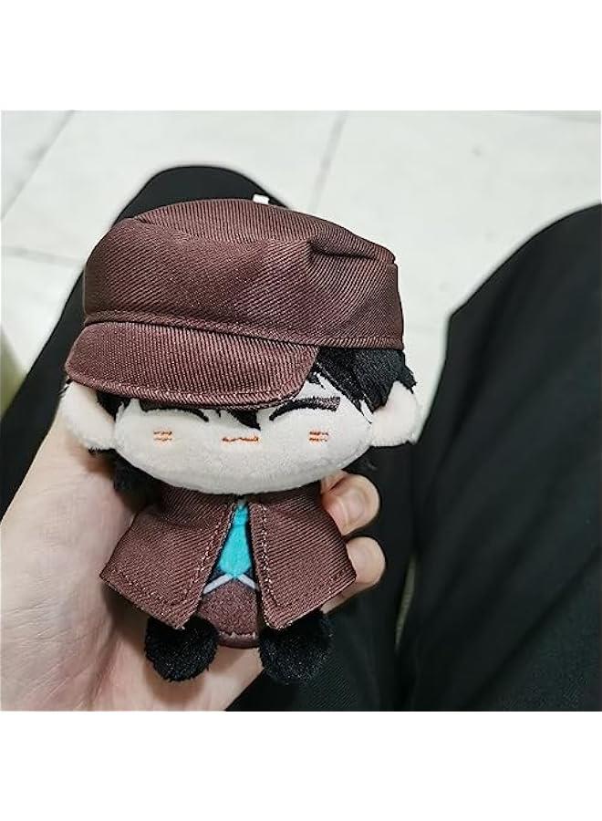 Anime Plush Keychain for Backpack, 4 Cute Chibi Plush Figure Key Chain Pendant, Rampo Plush for BSD Fans  - Image 4
