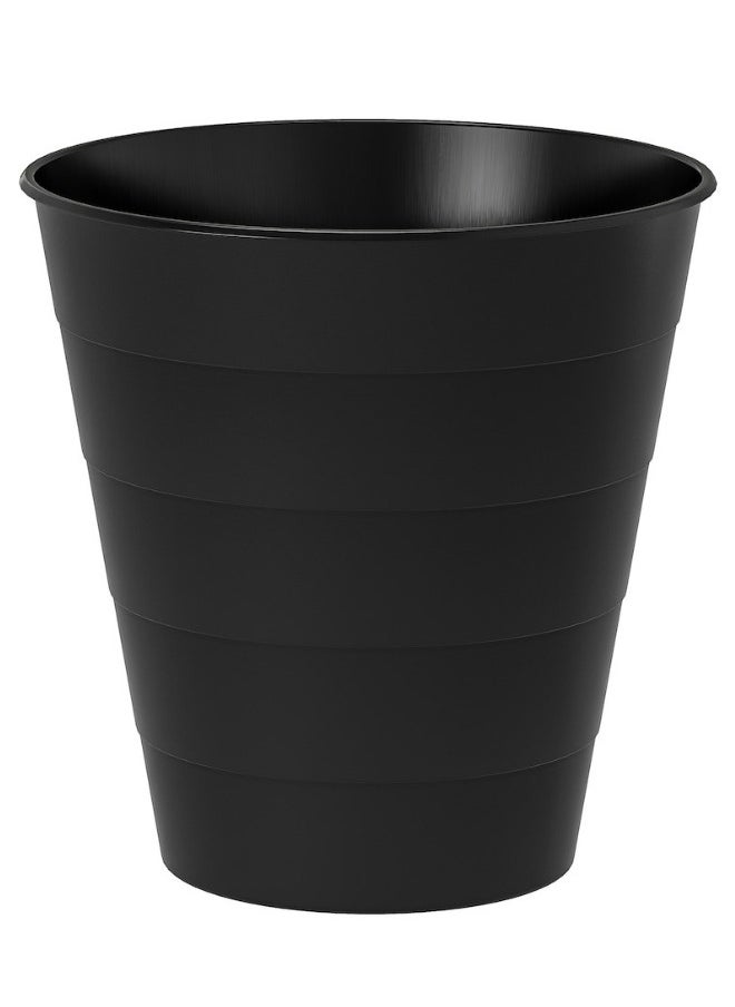 Ikea - Black polypropylene wastebasket - 10 litre capacity - Image 1