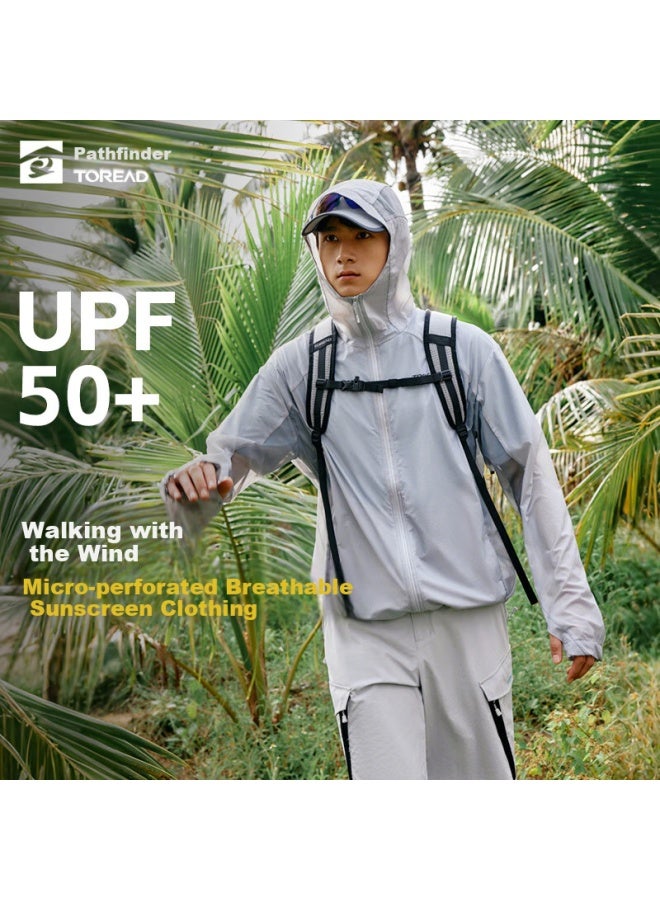TOREAD Sun Protection Clothing Outdoor Lightweight Breathable Skin Coat Uv Protection Fishing Clothing Men'S Mountain Shadow Gray L - Image 1
