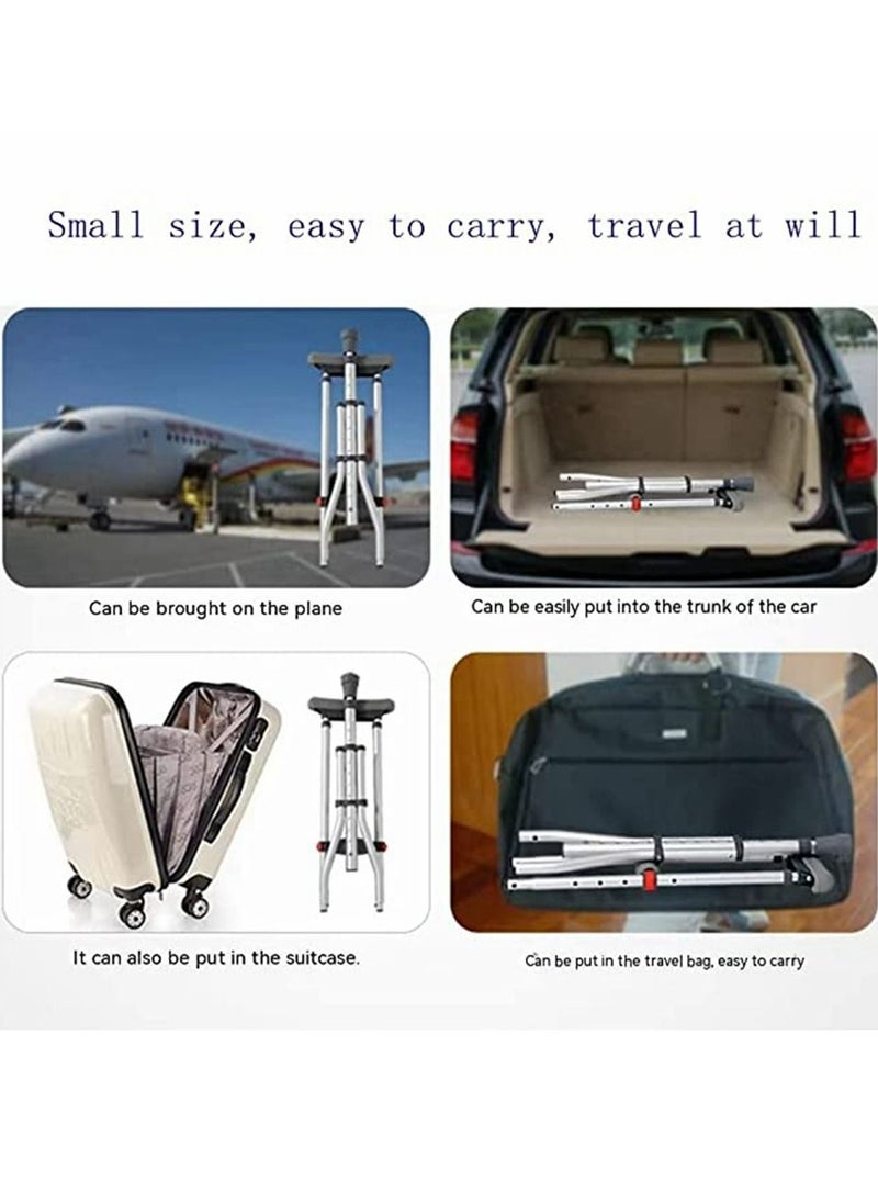 Cool Baby COOLBABY Adult Crutches Portable Folding Crutches Non-Slip  Aarmpit Crutches Aluminum Crutches Light And Adjustable Suitable For The Elderly Disabled  Detachable And Easy To Use  - Image 5