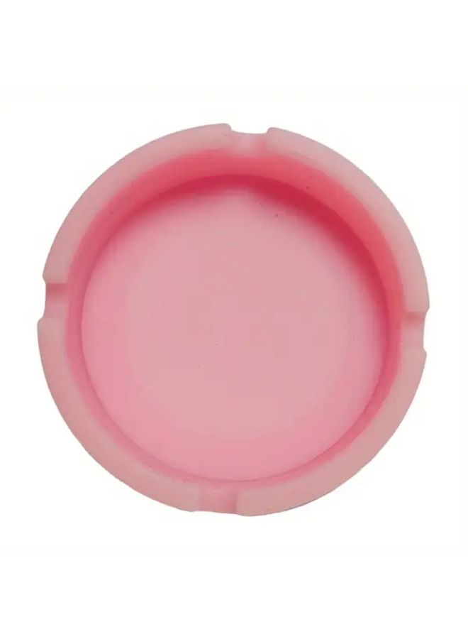 Luminous Yellow Round Ashtray Durable Rubber Easy Clean Home Party Bar Decor - Image 5