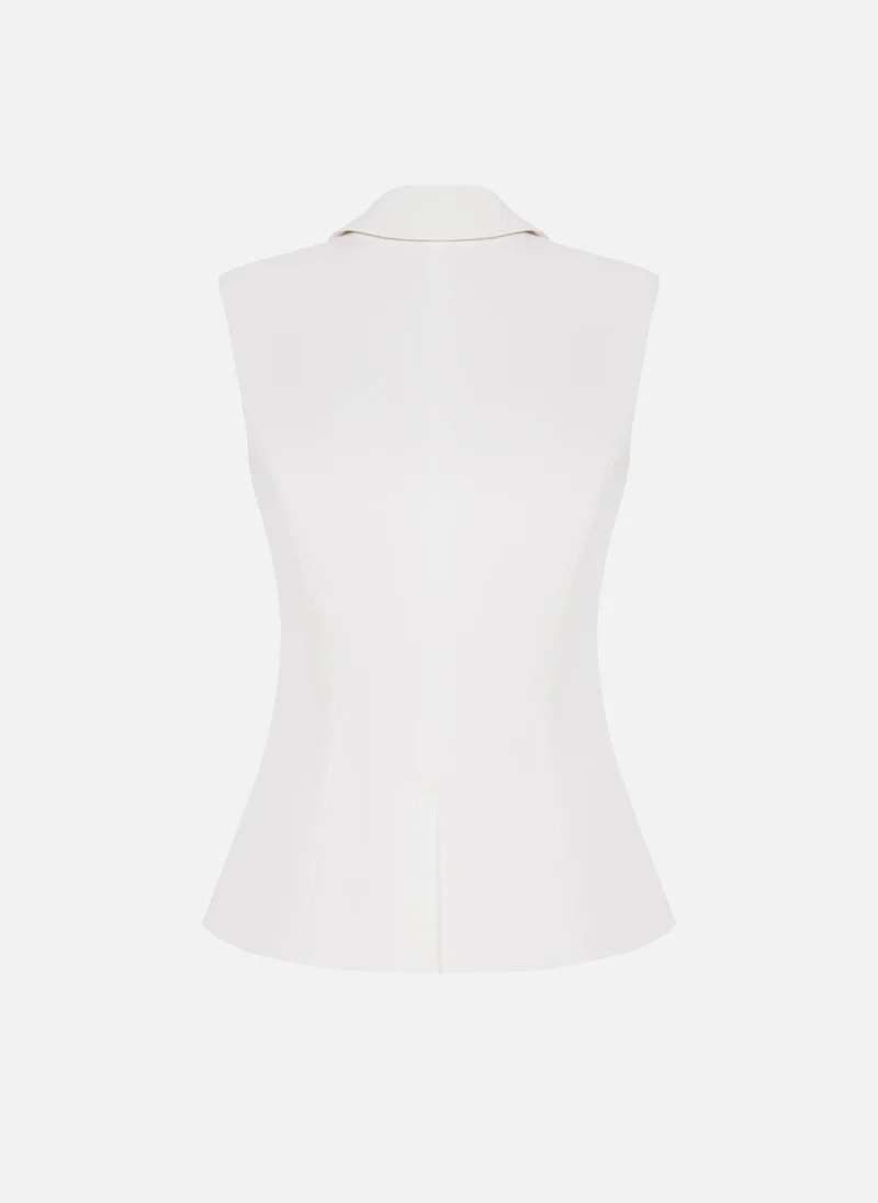 Lichi Flared waistcoat with accent buttons