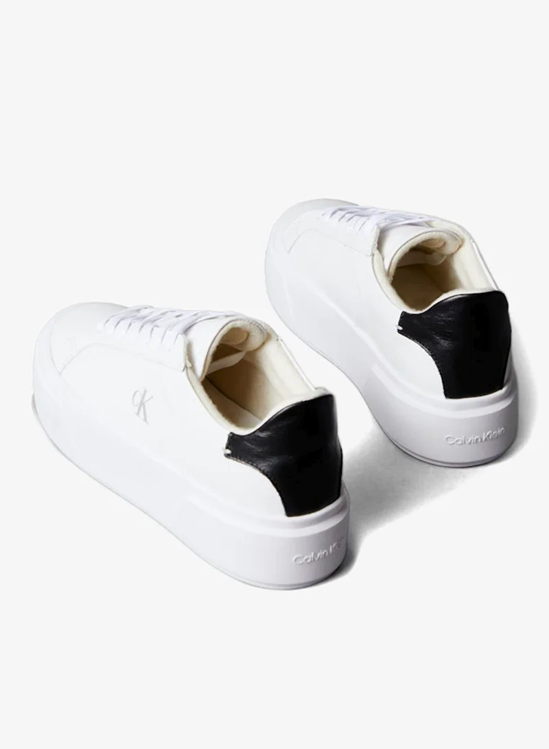 Calvin Klein Jeans  Leather Signature Logo Platform Trainers for Women | Best Price UAE