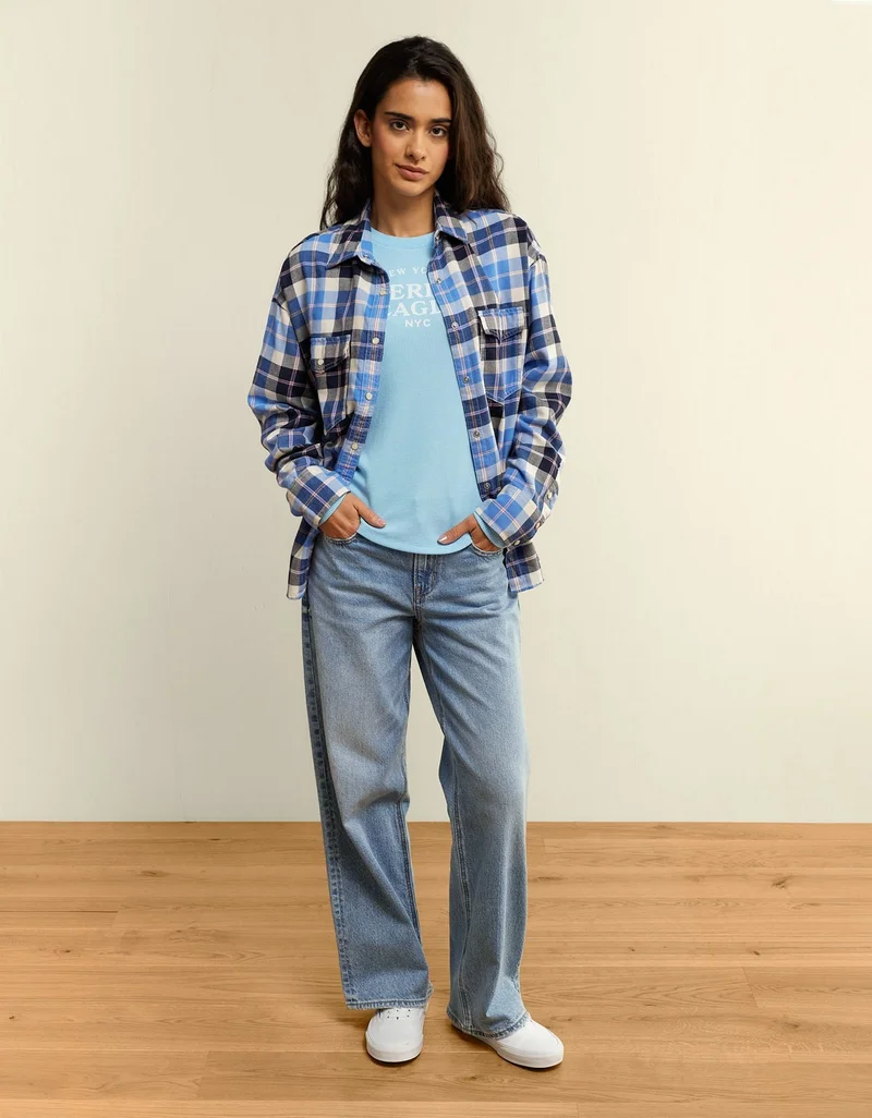 AE Oversized Flannel Shirt