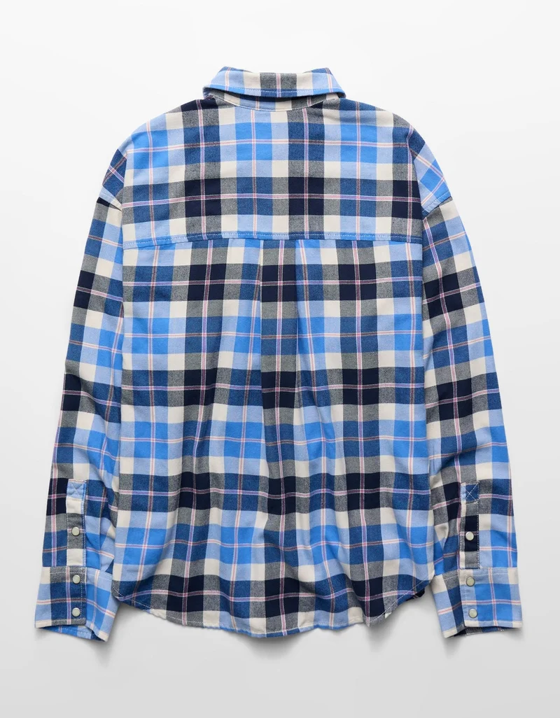 American Eagle  AE Oversized Flannel Shirt for Women | Best Price UAE