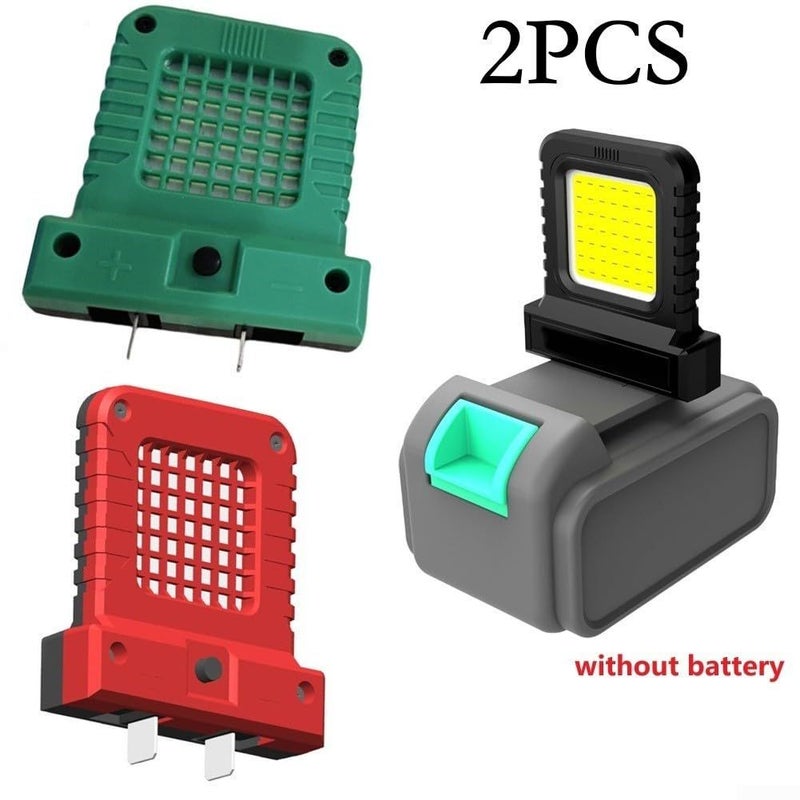 Orange 2PCS 14W LED Work Light Floodlight For 21V Power Tool Batteries Adjustable Socket For Jobsite Camping - Image 5