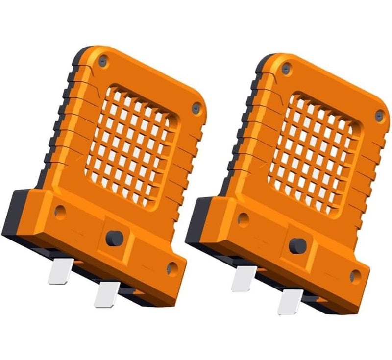 Orange 2PCS 14W LED Work Light Floodlight For 21V Power Tool Batteries Adjustable Socket For Jobsite Camping - Image 1