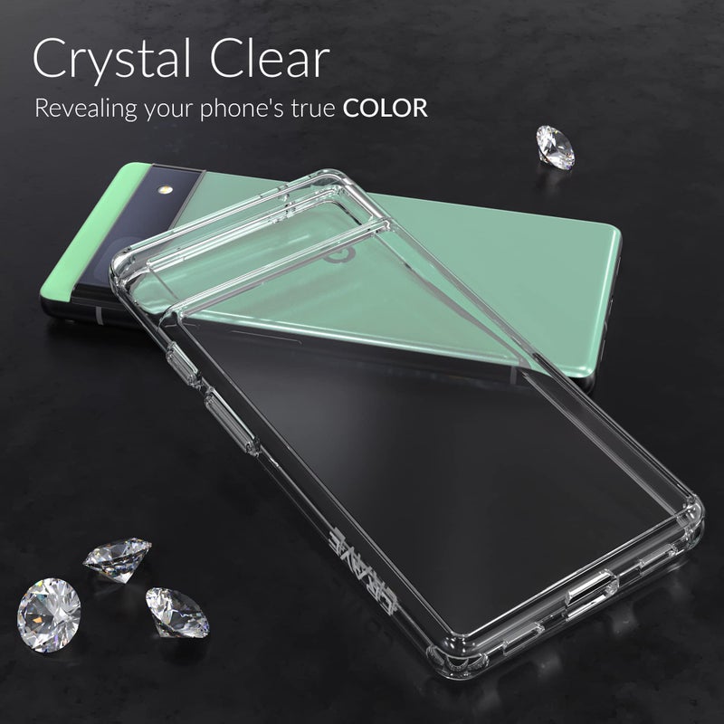 Crave Clear Guard for Pixel 6a Case, Shockproof Clear Case for Google Pixel 6a - Image 3