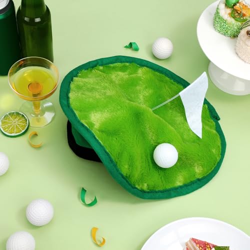 Berlune Funny Novelty Golfer Beret Hat with Golf Ball Flag for Golf Party Costume Accessories and Supplies (8 Set) - Image 3