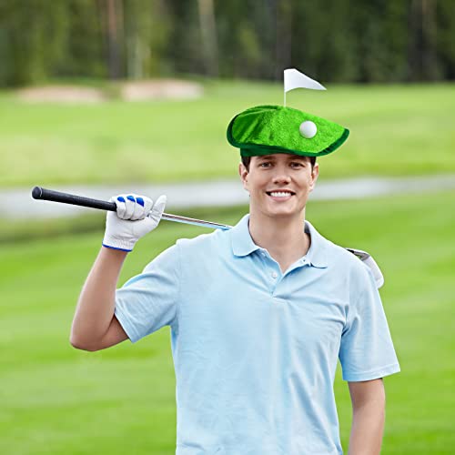 Berlune Funny Novelty Golfer Beret Hat with Golf Ball Flag for Golf Party Costume Accessories and Supplies (8 Set) - Image 5