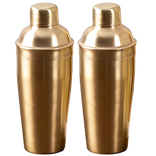 Nestroots Stainless Steel Cocktail Shaker | 750 Golden Barware Tool for Mixing Drinks & Mocktails | Professional Bartender Shaker for Home & Bar - Image 1
