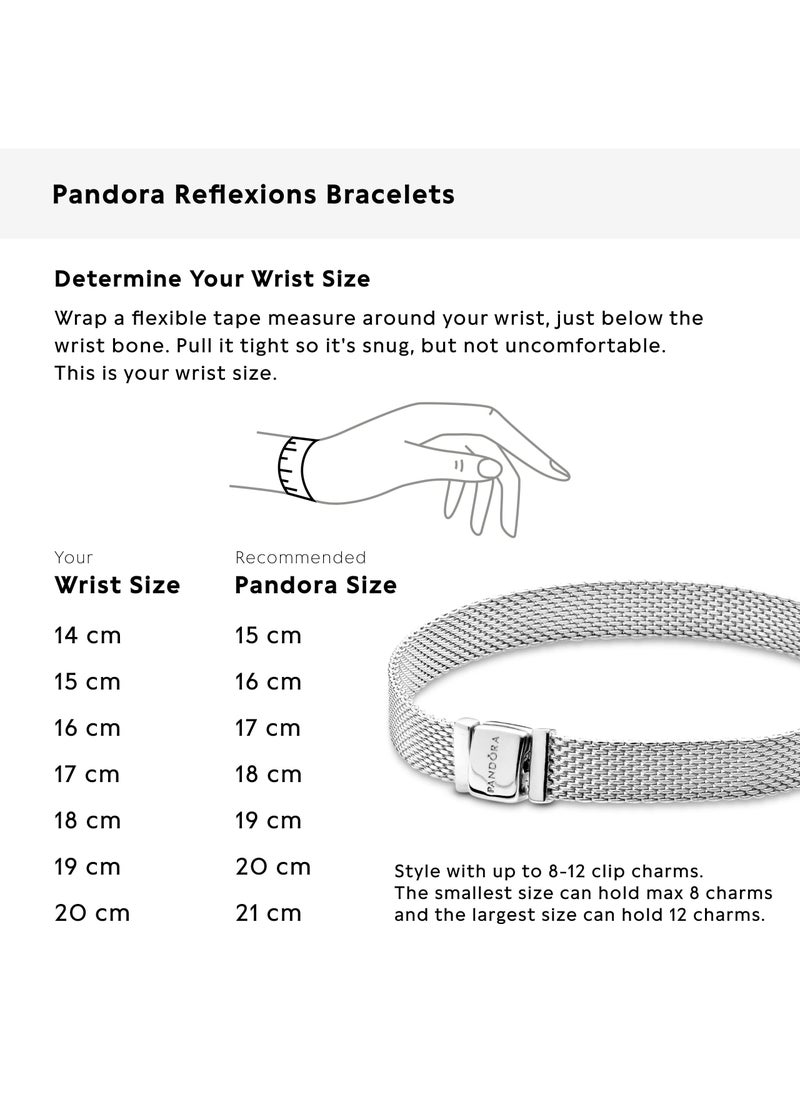 باندورا - سوار شبكي من PANDORA Reflexions مصنوع من الفضة الإسترليني s - Image 1