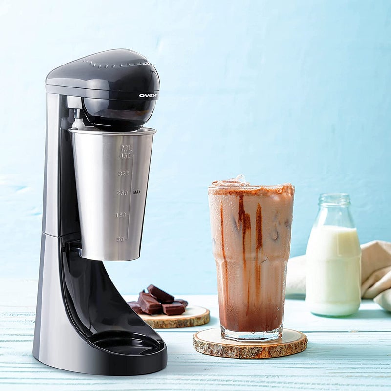 OVENTE Classic Milkshake Maker Machine 2 Speed with 15.2 Oz Stainless Steel Mixing Cup, Compact & Easy Clean Drink Mixer Blender for Malted Milk, Soft Ice Cream, and Protein Shakes, Black MS2070B - Image 4
