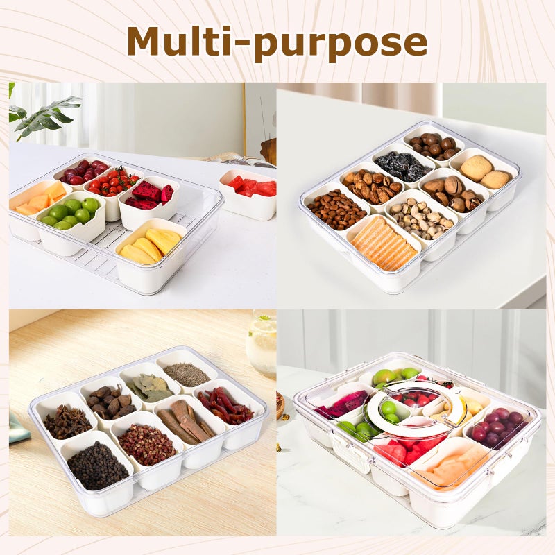 YUMUN Snackle Box Container,Clear Snack Box Organizer for Fruits, Candy, Charcuterie,Snacks,Perfect for Party, Entertaining,Travel & Beach (Snackle 8) - Image 4
