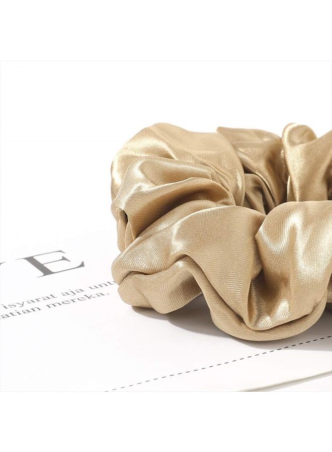 DINPREY Women Premium Silk Pocket Hair Scrunchies with Zipper Pocket Hair Bands for women Ropes secret zipper Scrunchies Satin Hidden Pocket Hair Ties Soft Stash Hair Elastic Ties Vsco Girl Stuff Scrunchies ( - Image 4