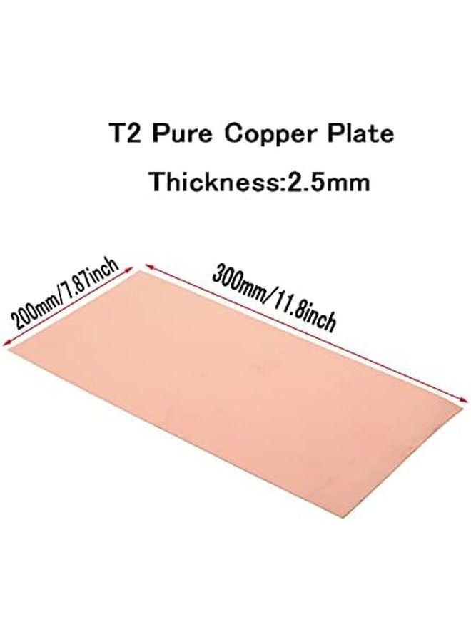 Pure Copper Sheet Metal Plate 2 5mmx200mmx300mm DIY Industrial Mould Art Material - Image 3