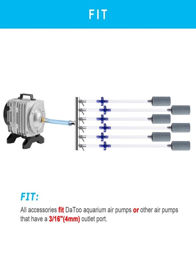 DaToo Aquarium Air Pump Standard Accessories 40ft Airline Tubing 6 Air Stones 6 Check Valves for DaToo Air Pumps Fish Tank Hydroponic Systems Pond - Image 5