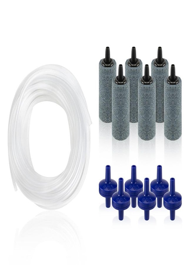 DaToo Aquarium Air Pump Standard Accessories 40ft Airline Tubing 6 Air Stones 6 Check Valves for DaToo Air Pumps Fish Tank Hydroponic Systems Pond - Image 1