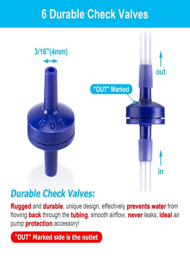 DaToo Aquarium Air Pump Standard Accessories 40ft Airline Tubing 6 Air Stones 6 Check Valves for DaToo Air Pumps Fish Tank Hydroponic Systems Pond - Image 4