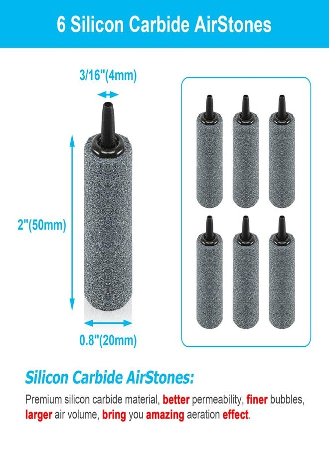 DaToo Aquarium Air Pump Standard Accessories 40ft Airline Tubing 6 Air Stones 6 Check Valves for DaToo Air Pumps Fish Tank Hydroponic Systems Pond - Image 3