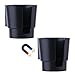 JAZBREY Universal Magnetic Cup Holder Heavy Duty Plastic Drink Holder Magnet Cup Holder for Bus Tractor Van RV Vertical or Horizontal Mount Fits Most Cup Bottles Cans Tumblers Black Pack of 1 - Image 2