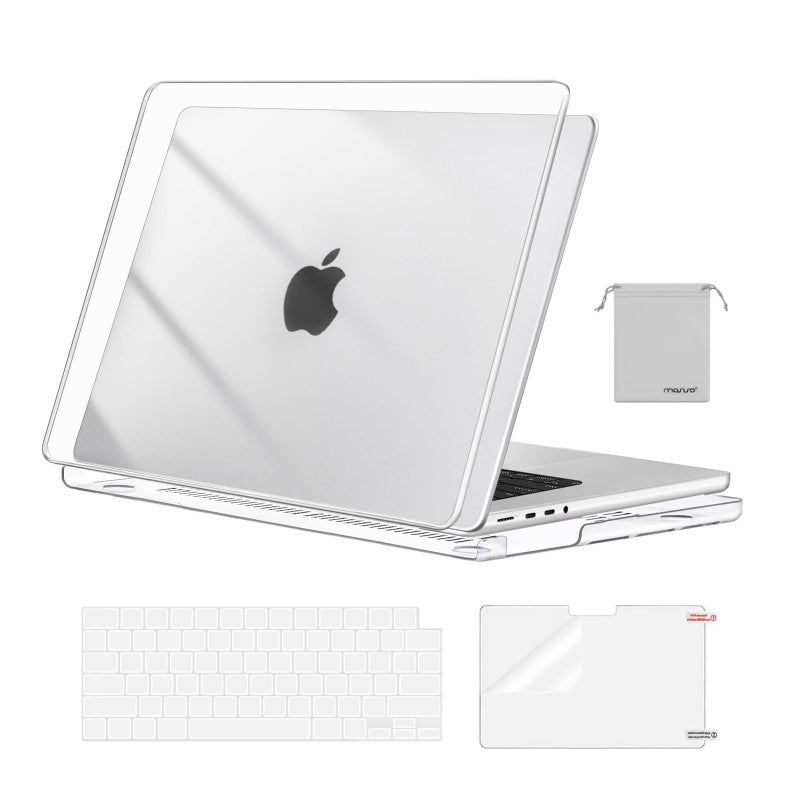 MOSISO Compatible with MacBook Pro 16 inch Case M5 2026 M4 2025 M3 M2 M1 20242021 A3429 A3428 A3403 A3186 A2991 A2780 A2485 Protective Hard ShellKeyboard CoverScreen FilmPouch Crystal Clear - Image 2
