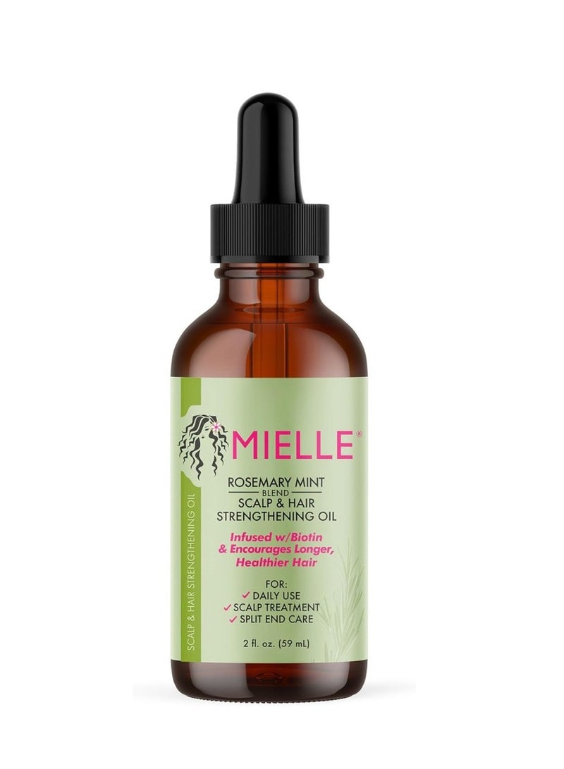 Milli Rosemary Mint Scalp & Hair Strengthening Oil Infused W/Biotin & Encourages Growth 59ml - Image 1