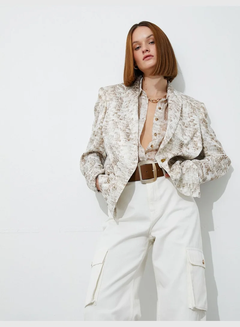 KOTON One Button Blazer Jacket