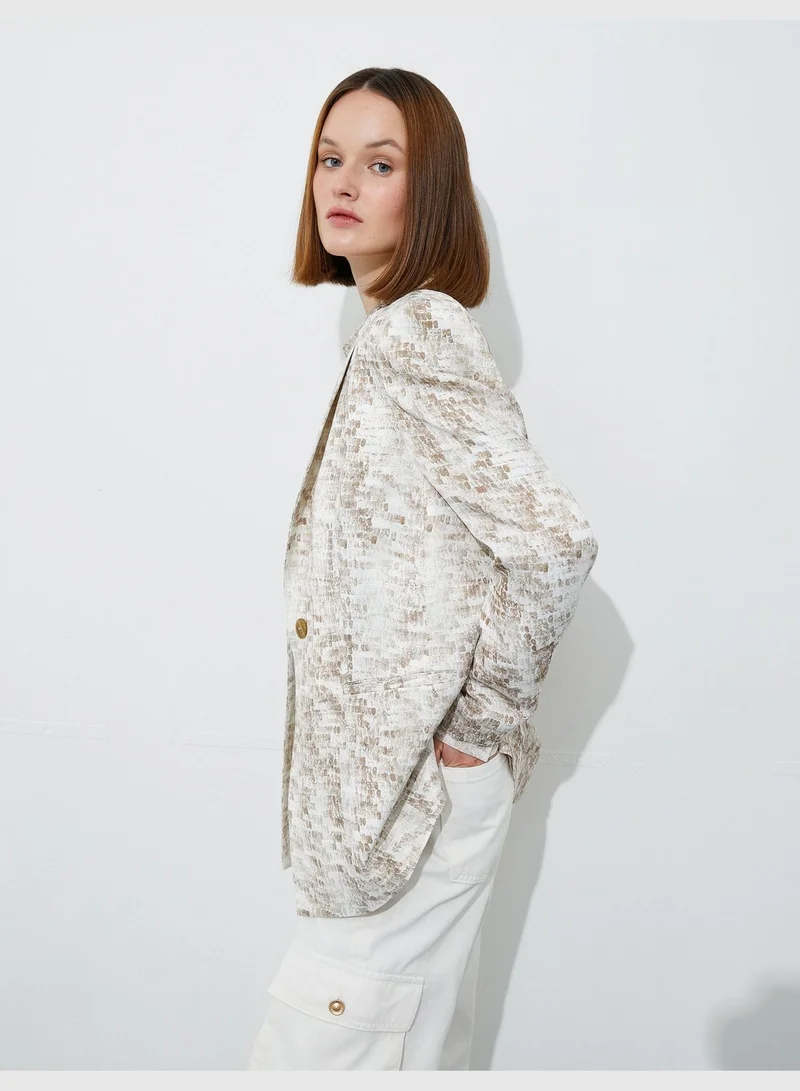 KOTON One Button Blazer Jacket