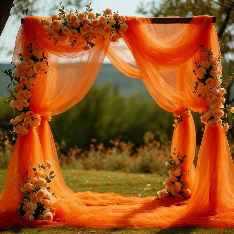A Roll Of Pink Chiffon Fabric 75 Cm X 2404 Cm For Valentine Day Wedding Easter Dining Table Home Party Decoration - Image 4