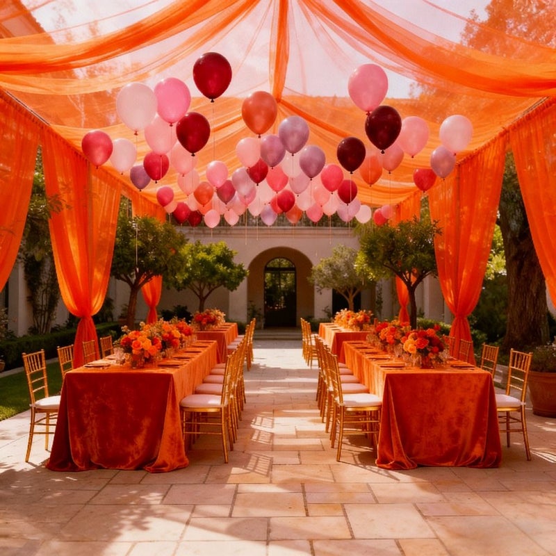 A Roll Of Pink Chiffon Fabric 75 Cm X 2404 Cm For Valentine Day Wedding Easter Dining Table Home Party Decoration - Image 2