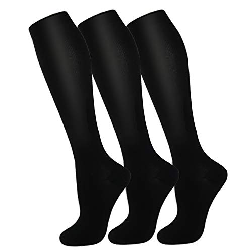 FuelMeFoot 3 Pack Compression Socks - Compression Socks Women & Men Circulation - Best for Medical, Running, Athletic - Image 1