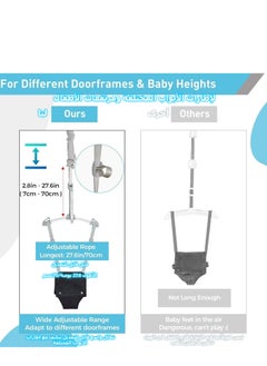 XICEN Baby Door Jumper with Door Clamp, Baby Doorway Jumper Bouncer with Strong Spring & Adjustable Strap, Portable Infant Bouncers  - Image 4