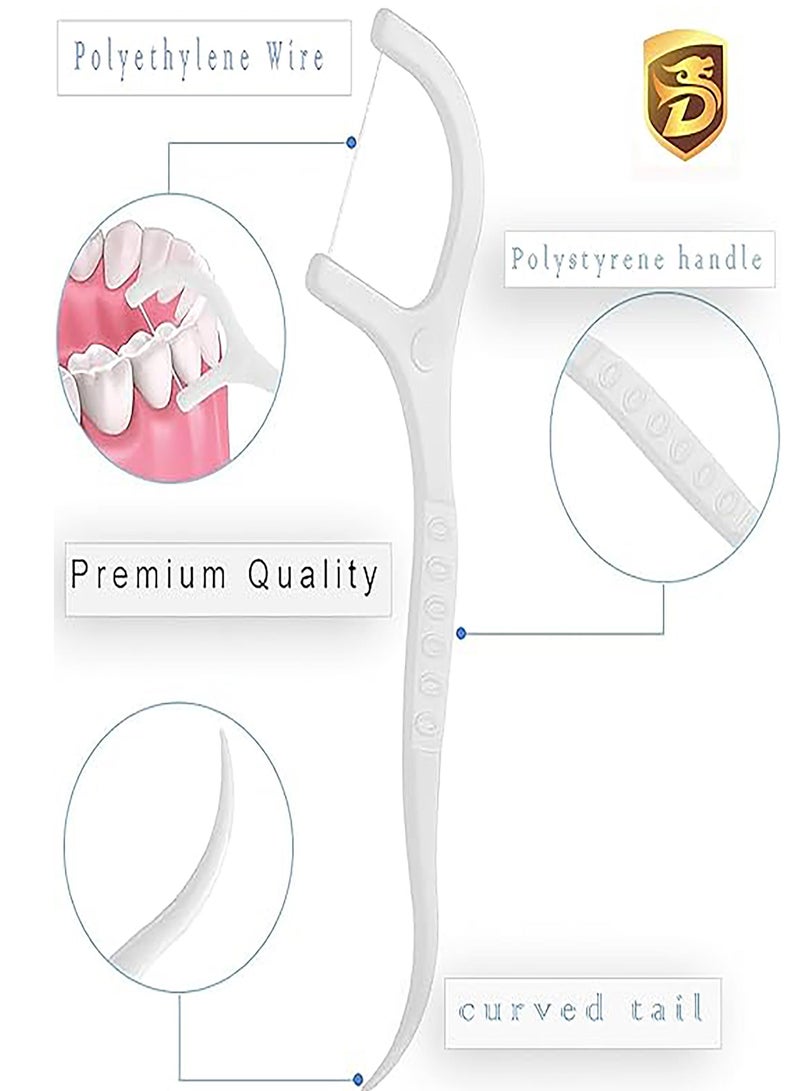 Dada خيط الأسنان دادة، أعواد الخيط، منظف اللثة، نعناع الخيط، أساسي للأسنان، مزيل البلاك، مخفف التجاويف، تنظيف عميق، مصمم على شكل هلال، 50 قطعة/عبوة - Image 3