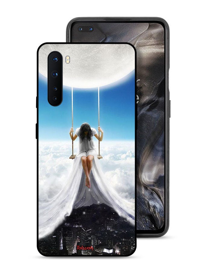 Tolwak OnePlus Nord Protective Case Cover Moon Clouds Town Art - Image 1