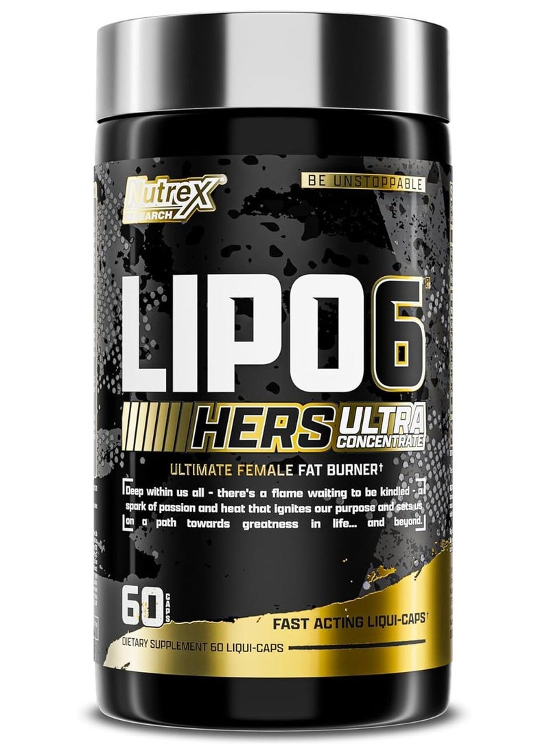 Nutrex Research Lipo 6 Black Hers Ultra Concentrate Fat Burner  60 Capsules 